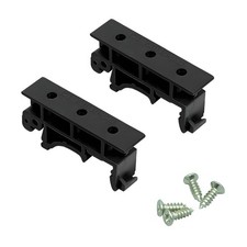 50 Set C45 DIN Rail Mounting Adapter 35mm 15mm PCB Bracket Holder Clips Black