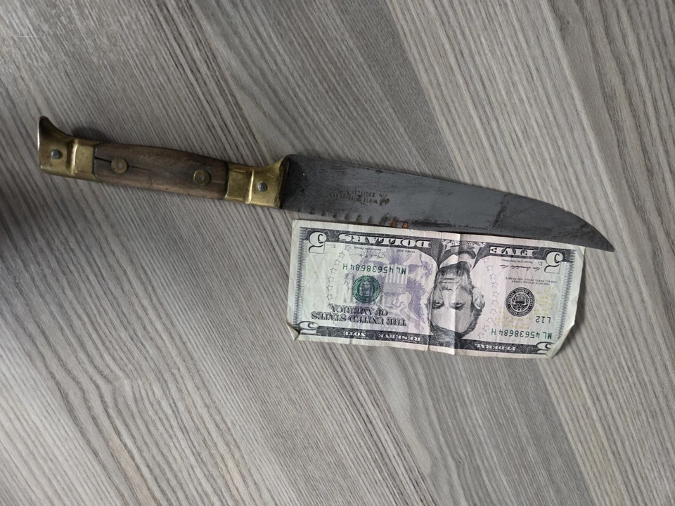 19th C Solingen Germany Winter Nitz Work Bowie Fixed Blade Hunting Fishing Knife - Image 3 of 4