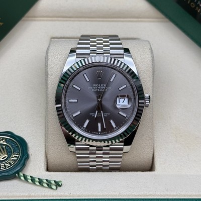 Datejust 41 NEW 2026 Slate Index Dial Stainless Steel Fluted Bezel Jubilee