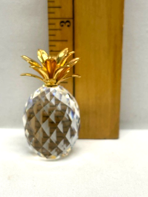 【新品未使用】Swarovski【クリスタル パイナップル フィギュリン 置物】 Swarovski Pineapple w/ gold colored metal top #7507NR060001 | eBay