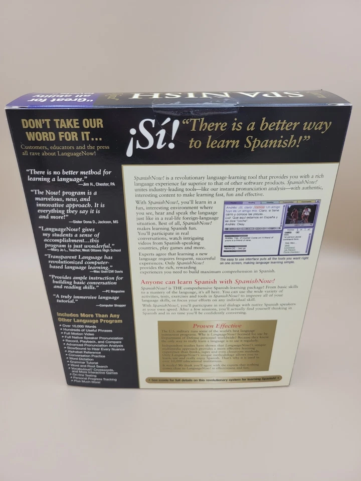 Transparent Language Learn SPANISH Now Version 8 PC/MAC w/ Mic (CDs NEW SEALED) - Image 3 of 4