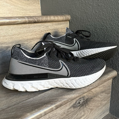 Nike React Infinity Run Flyknit Men's Running Sneakers Black/White CD4371-012