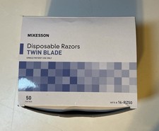 McKesson Disposable Twin Blade Razors Single Edge Blue, 16-RZ50, 50-Count