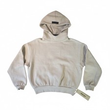 Fear Of God Essentials Kids 6/7 Youth Unisex Beige Logo Hoodie New With Tags