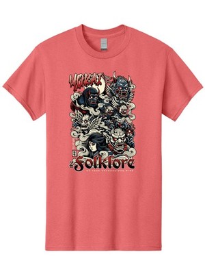 Folklore Mens Graphic Tee,100% Cotton,Casual Summer Wear