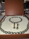Honora Green Pearl Set wNecklace, Earrings, And Bracelet excellent condition QVC — photo 4