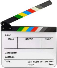 Director Movie Video Slate Clapboard Film Movie Clapper Board Color Clap Stick