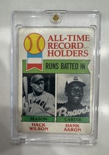 1979 Topps - All-Time Record Holders Hank Aaron, Hack Wilson #412 Runs Batted In
