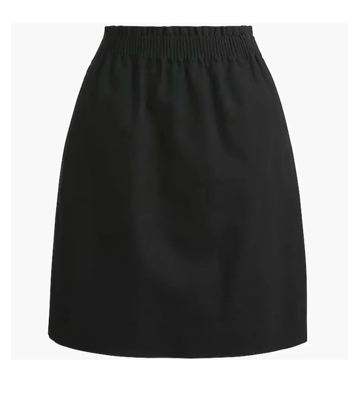 J. Crew Factory Linen-Cotton Blend City Skirt Womens Size 8 Black Pockets NWT