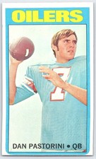 1972 Topps #156 Dan Pastorini Houston Oilers