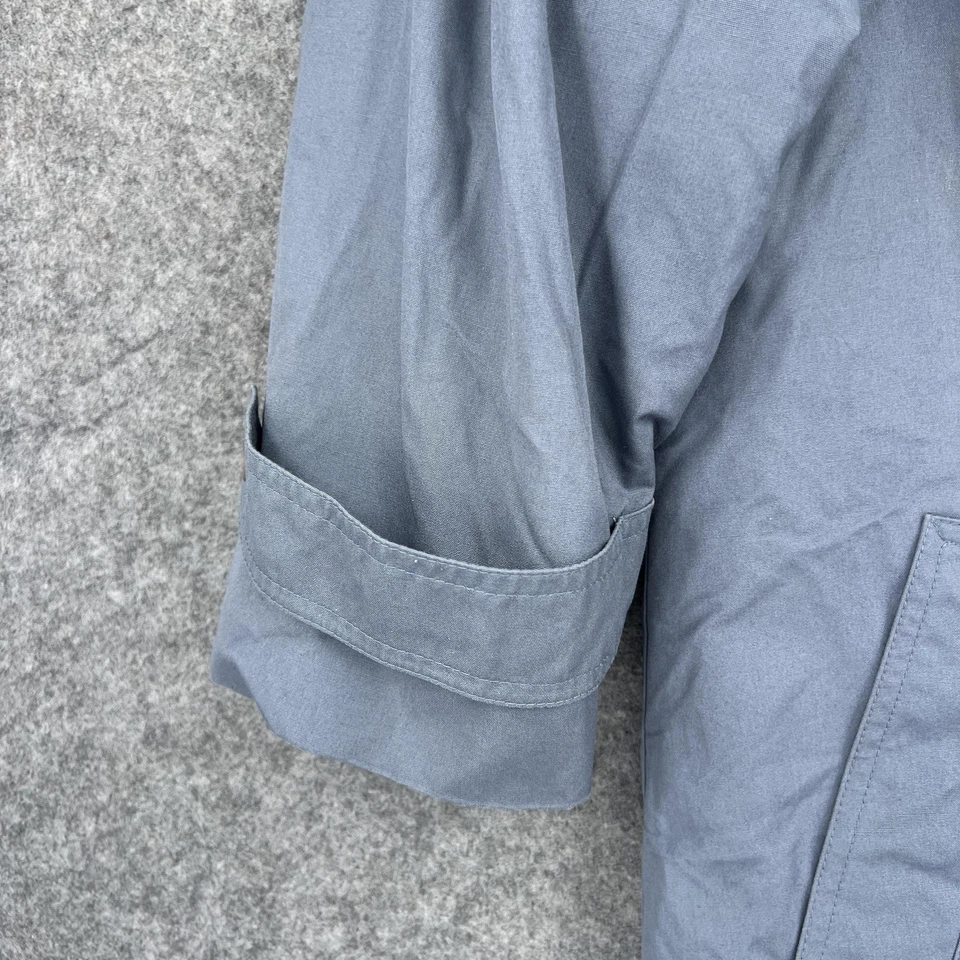 Vintage London Towne Coat Womens 8 Blue Lightweight Button Rain Jacket Lined 90s - Image 4 of 4