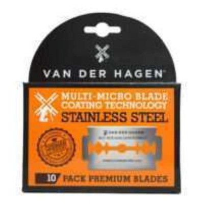 Van Der Hagen Premium Micro Blade Ice Tempered Stainless Steel - 10 pack