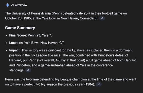 Yale vs Pennsylvania 10/26/1985 Ticket, College Football Yale Bowl - 第 2/3 張圖片