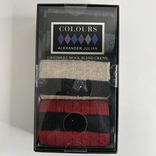 Colours by Alexander Julian Cashmere Wool Blend Crew Socks 3-Pack  Size 8-12 