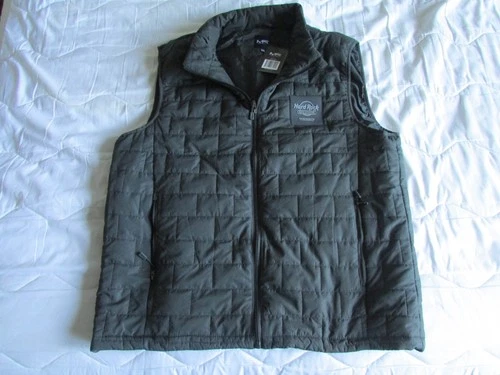 New Mack Russo Puff Vest-Men 2XL-Light Weight-Black Full Zip-Hard Rock Fire Mt - product listing photo