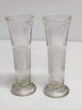 Vaso anni 50 coppia di vasi in Vetro Pressato Vintage 1950 in ottime condizini