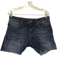 Mavi Cut Off Shorts Womens 30/32 Blue Denim Zach Low Rise Raw Hem 5 Pockets