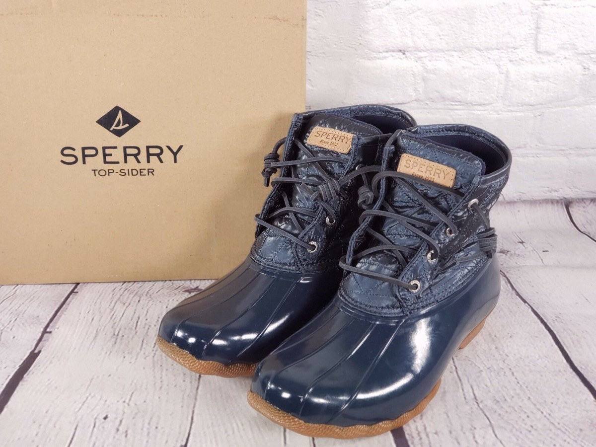 Sperry Saltwater Nylon Navy Duck Boots Mens Size 9.5 Blue Yellow Saltwater™ Duck Lug Boot Navy | Sperry main image 4