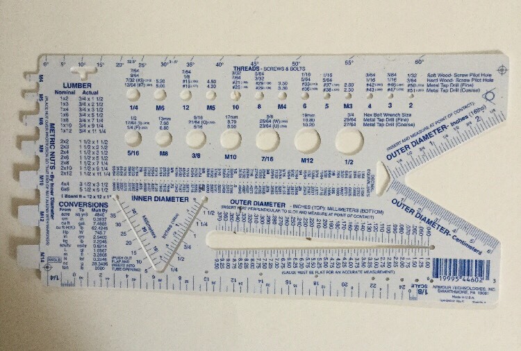 3 Qty GageIT Hardware Measuring Tool Metric&Inches For Pipe Threads
