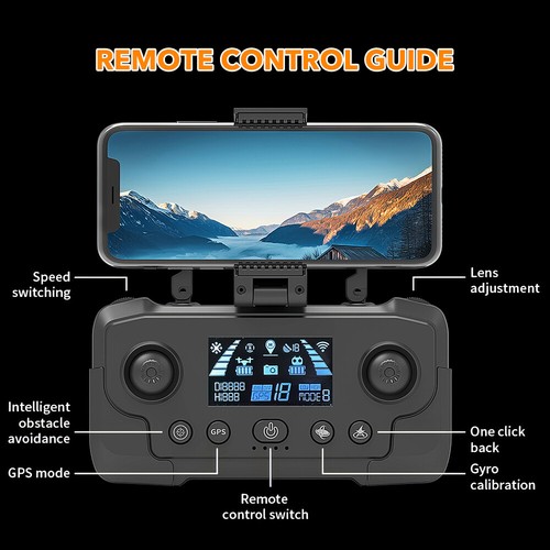 5G WiFi GPS RC Drone 8K Dual Camera Three Lens Foldable Quadcopter w/ Batteries - Picture 16 of 26
