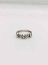 MODERN 925 SILVER CZ “ETHICAL DIAMONDS”BAND RING-SIZE M