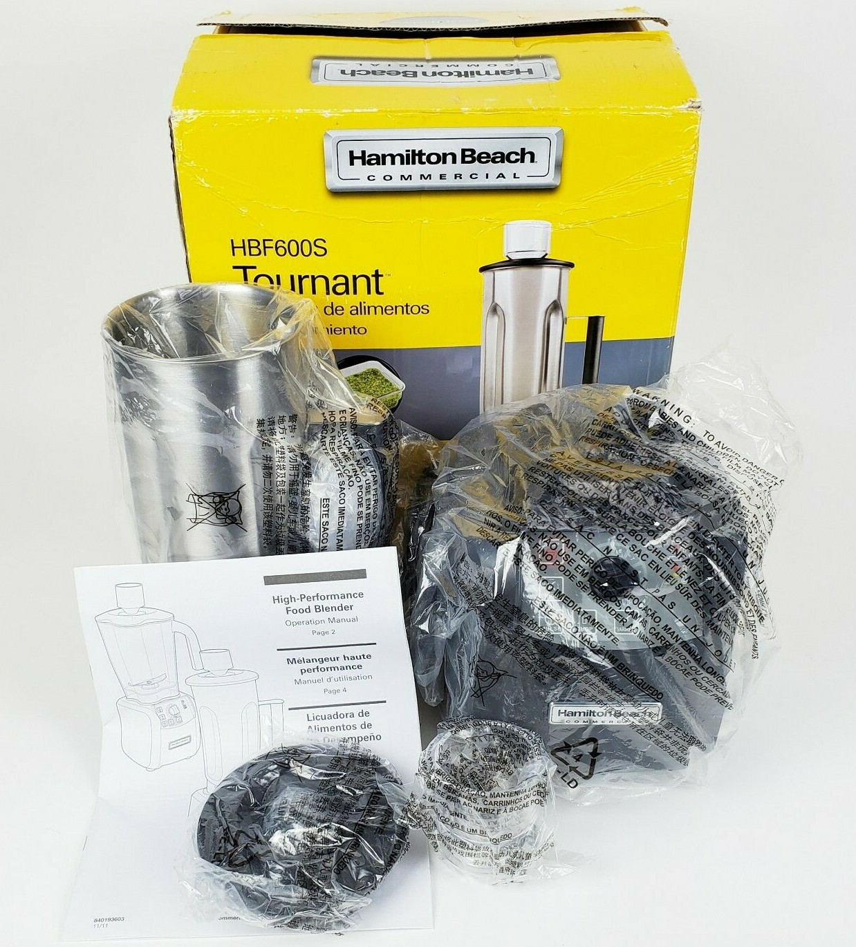 Hamilton Beach HBF600S 120V Commercial Food Blender Stainles