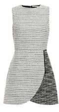 Alice + Olivia Sally Side Zip Boucle Tweed Mini Dress 10 Boucle $440 Nwt