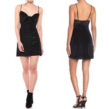 NWT Show Me Your Mumu Constance Studded Velvet Mini Dress Sleeveless Black Sz M