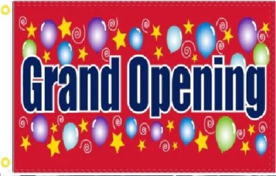 3x5 Grand Opening Balloons Red Premium 3'x5' 68D Woven Poly Nylon Flag Banner R2