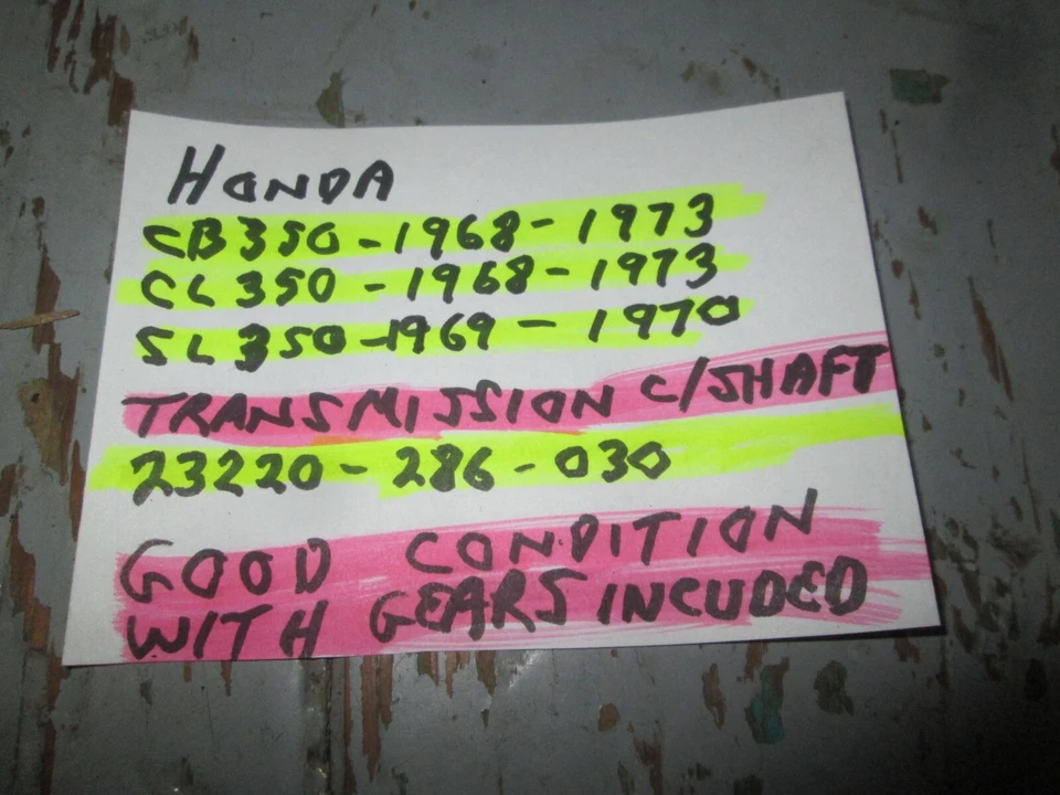 VINTAGE OEM HONDA CB350 CL350 CB350G CONTRAEIXO 23220-286-030 COM TODAS AS ENGRENAGENS - Imagem 4 de 4