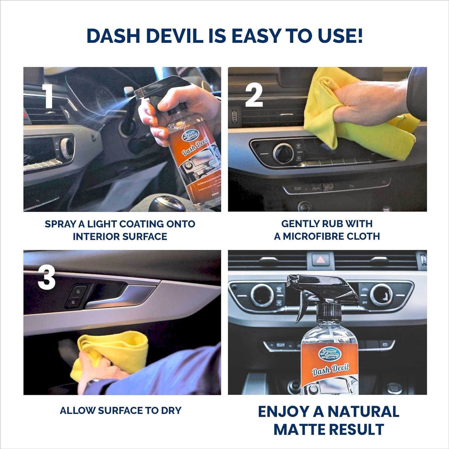 R114 Dashboard and Interior Cleaner 1L Dash Devil by Greased Lightning