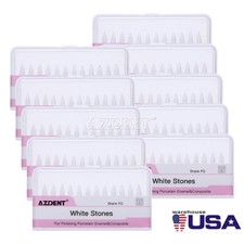 AZDENT  Dental Polishing Burs FG Aluminum Oxide White Stone 12pcs/pack