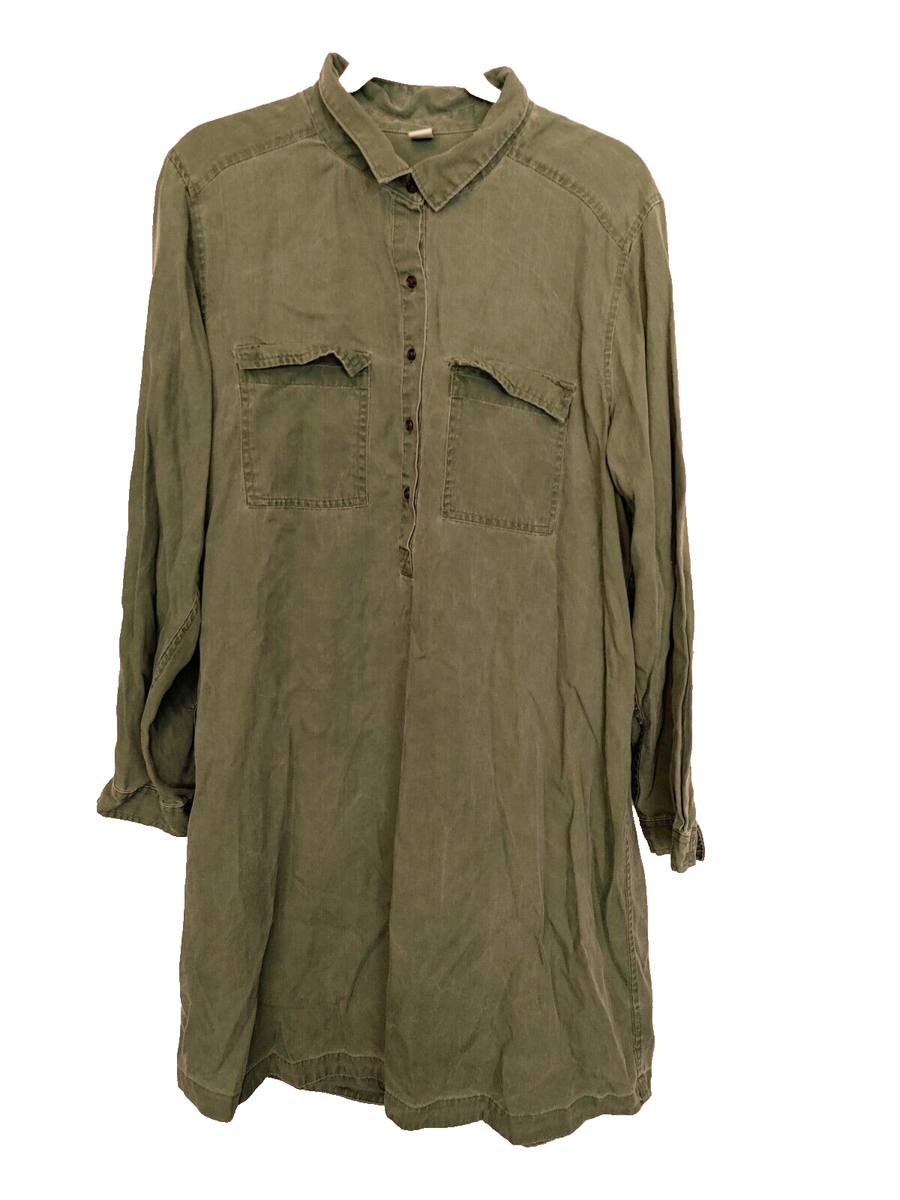 green shirt dress old navy Faded Twill Shirt Dress for Women