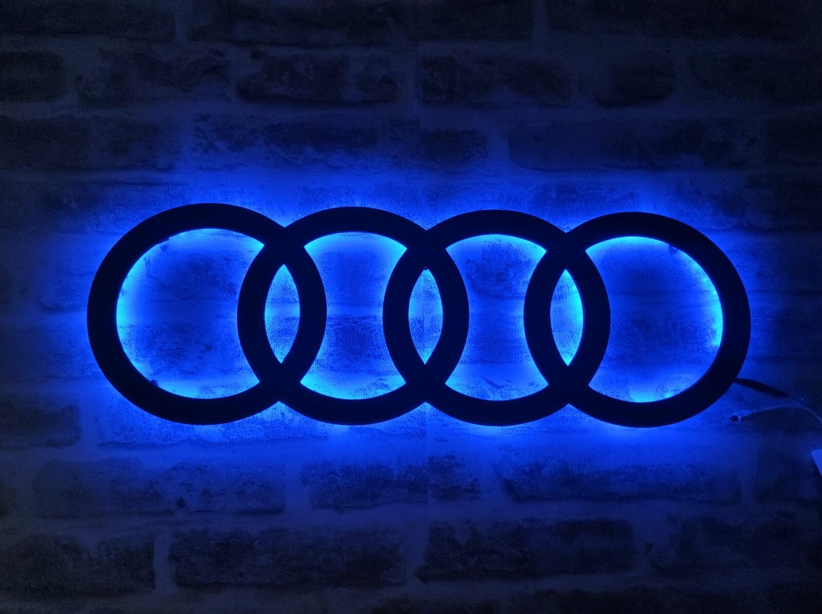Audi Logo Led Sign, Audi Wall Decor, Audi Garage Sign, Car Gift, Garage