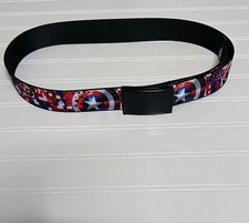 Captain America Buckle Down Seatbelt Belt Adjustable Marvel Avengers Comics Hero Captain America Buckle Down Seatbelt Belt Adjustable Marvel Avengers Comics Hero