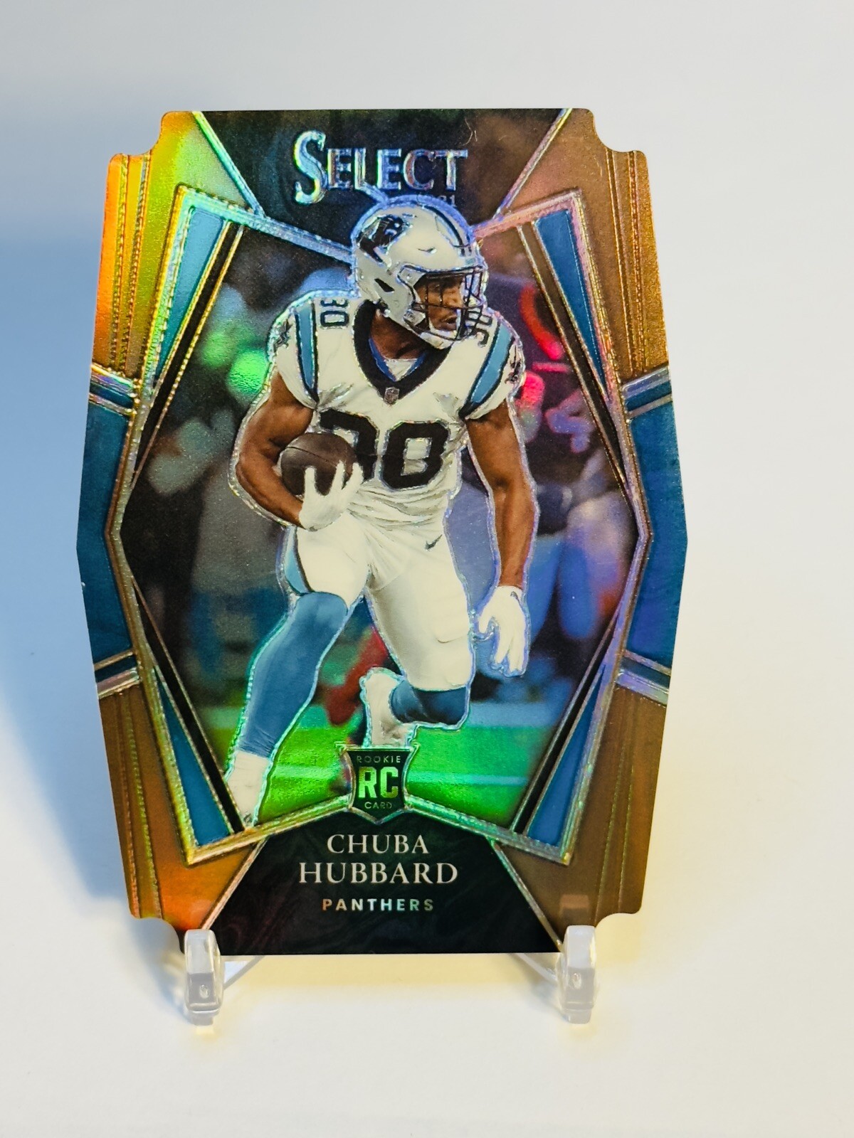 2021 Panini Select - Premier Level Copper Prizm Die-Cut #176 Chuba Hubbard /199