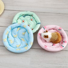 Small Animal Pet House Bed Pad Soft Warm Guinea Pig Hamster Mat Cozy Cushion;