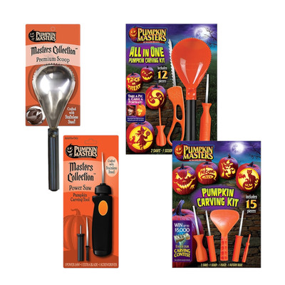 Pumpkin Masters Pumpkin Carving Kit Tools Power Saw Premium Scoop Pattern Book