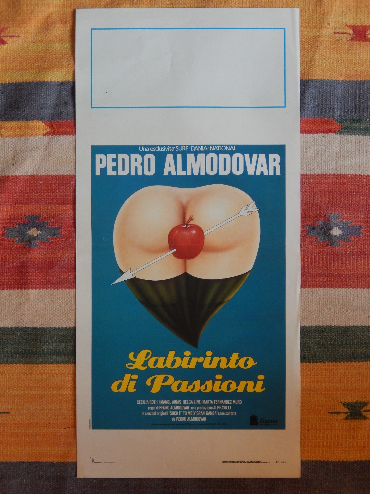 Locandina originale film Labirinto di passioni (1982) - Regia di Pedro Almodóvar
