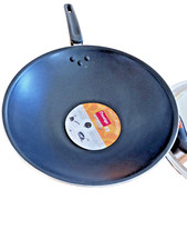 Chinese Wok with Lid - Teflon coated (12")