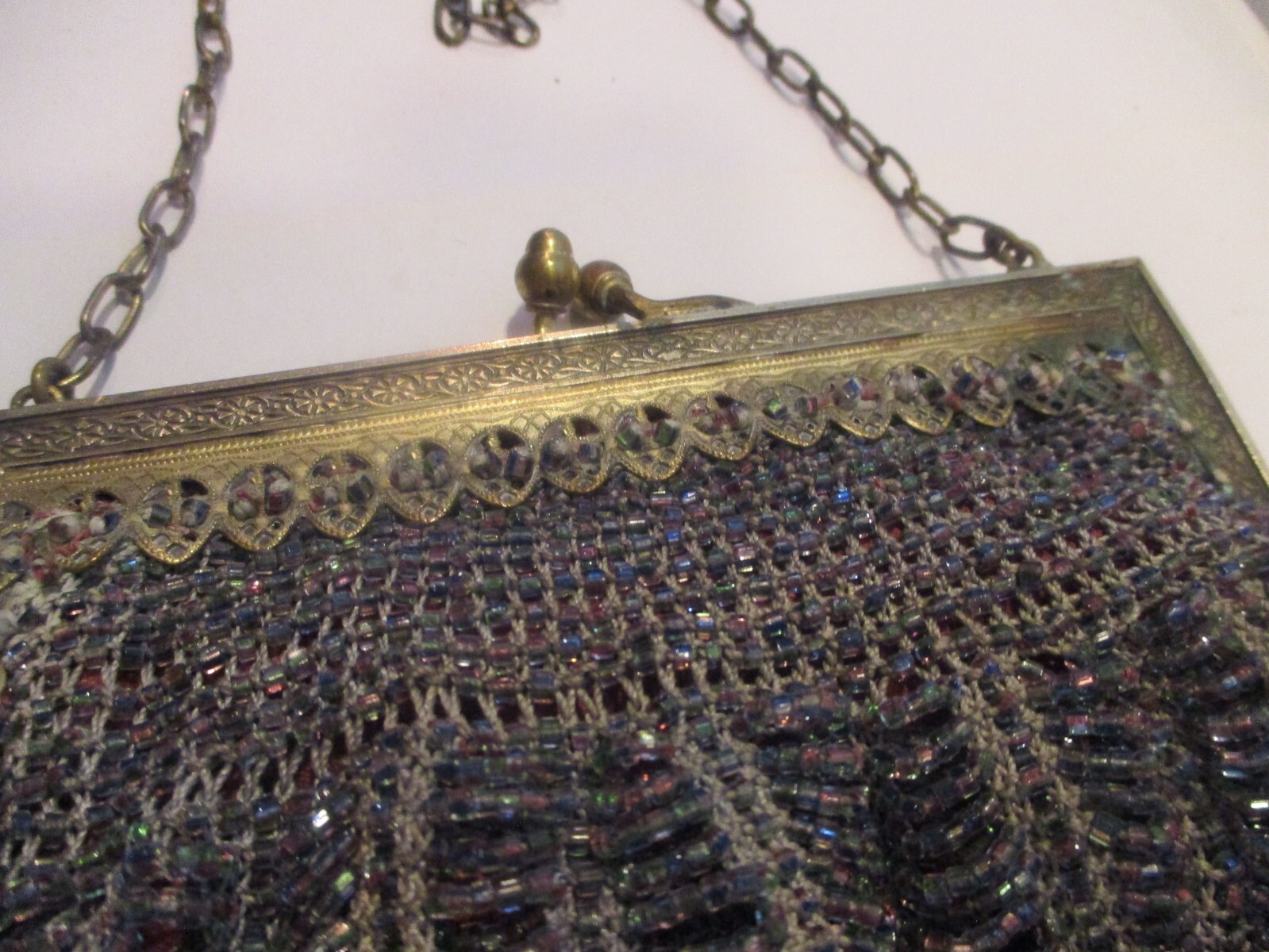 Antique Mesh Micro Beaded Purse - image 4