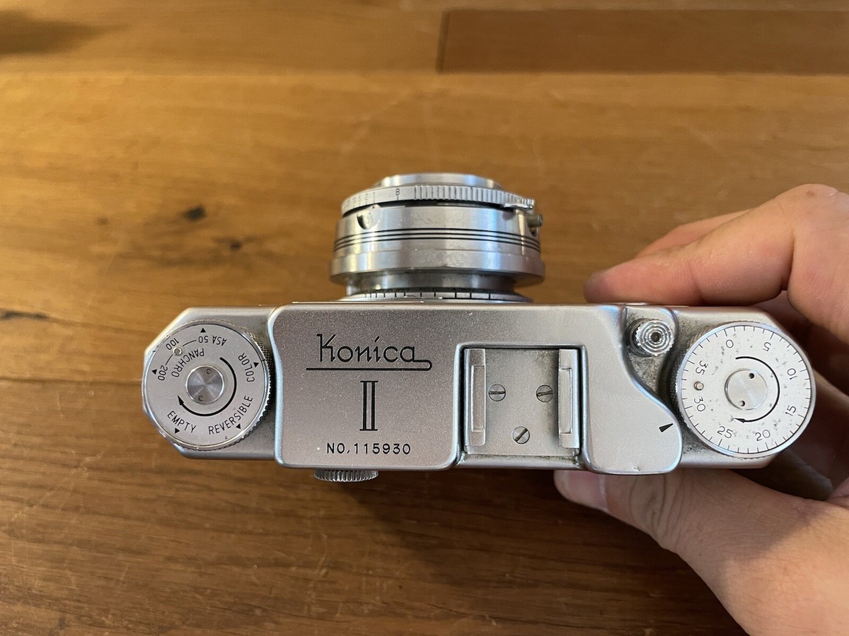 Near Mint* Konica II B-m Rangefinder Film Camera Hexanon 45mm F
