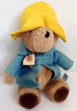 Paddington Bear Eden Toy 13" 1975-1981 Stuffed Teddy Plush Yellow Hat Blue Coat