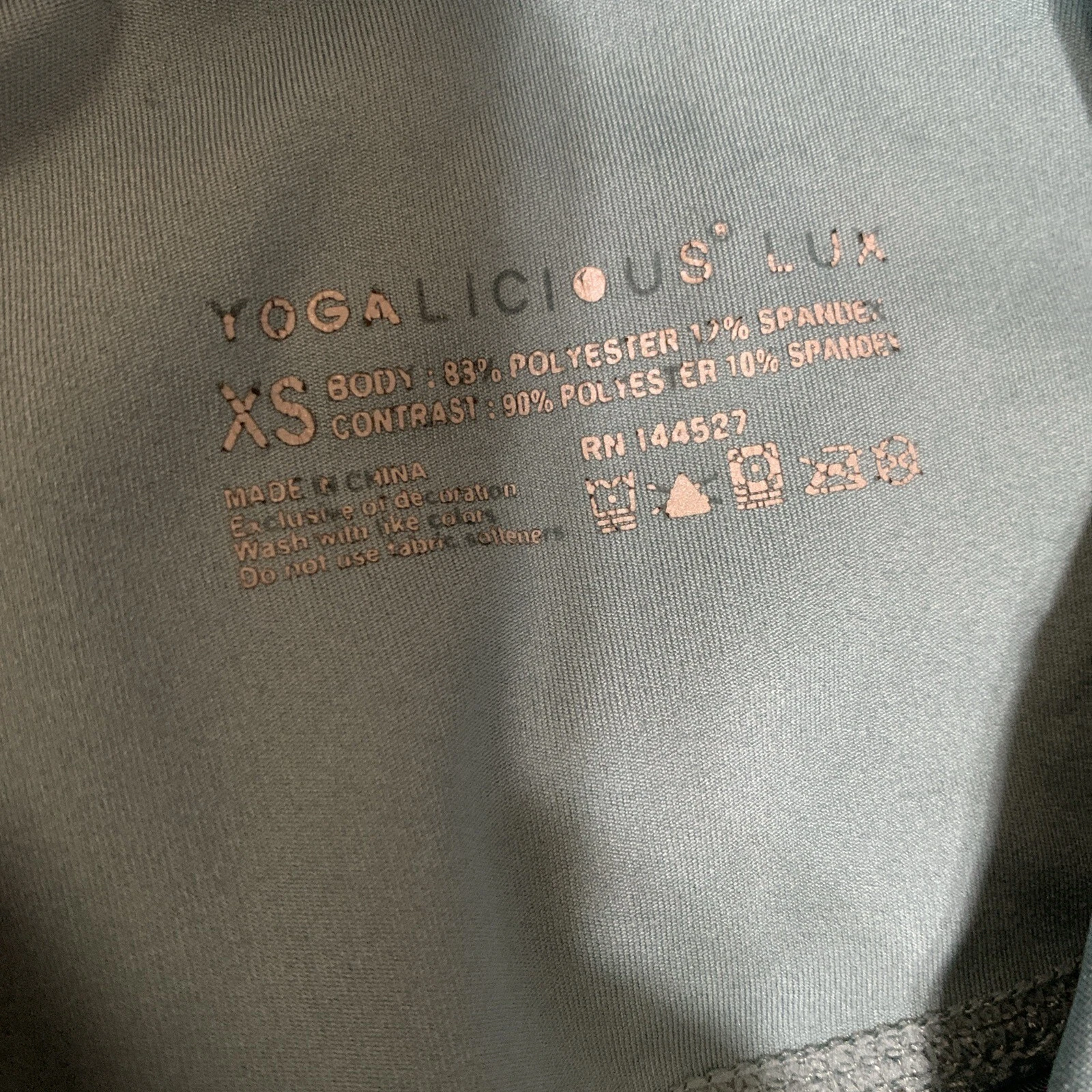 yogalicious lux solid mid high rise athletic leggings