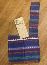 VTG Neck Scarf Scarfette Many Ways To Wear With Pamplet 1978 RARE never worn