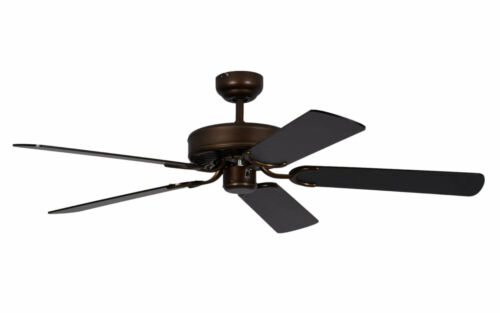 Ceiling Fan Without Light Living Room Black Bronze Potkuri - Picture 1 of 2