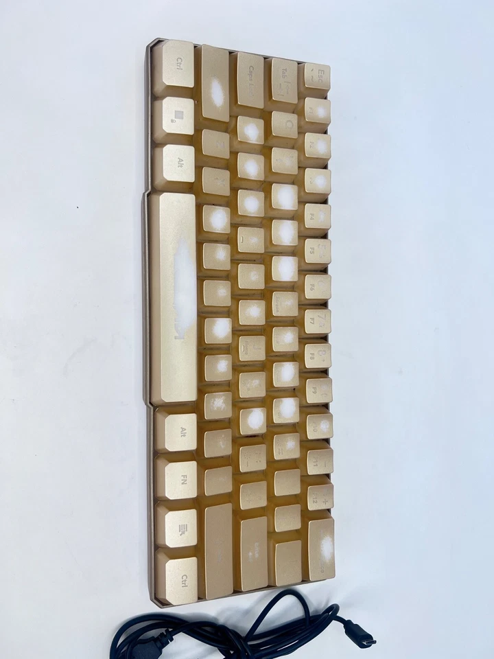 Bugha Limited Edition Gold LED Gaming 60% Keyboard GA-0043-Gold  - Image 2 of 4