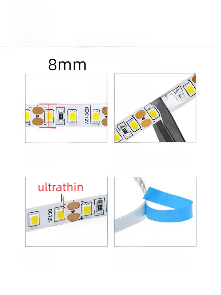 Led Strip Light 120Leds/M Ip30 8mm 2835 Indoor Self-Adhesive Light Box Bedroom - Image 3 of 4