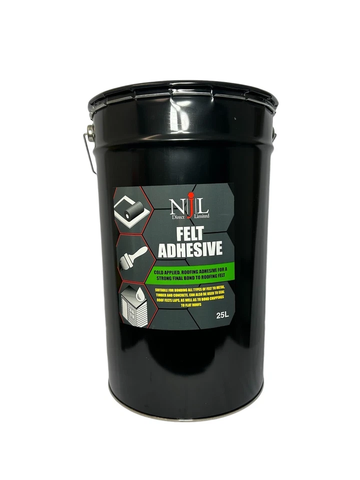 Bitumen felt Adhesive Cold Applied Strong Bond for Roofs Felt 25L Njl Direct