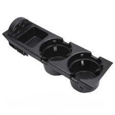 Black Front Center Console Cup Holder & Coin Holder 51168217953 For BMW E46。